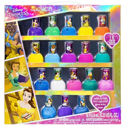 Disney Princess Set de Esmalte de Uñas para Niños | Esmalte de uñas no tóxico y removible | Regalo para niñas a partir de 3 años by Townley Girl